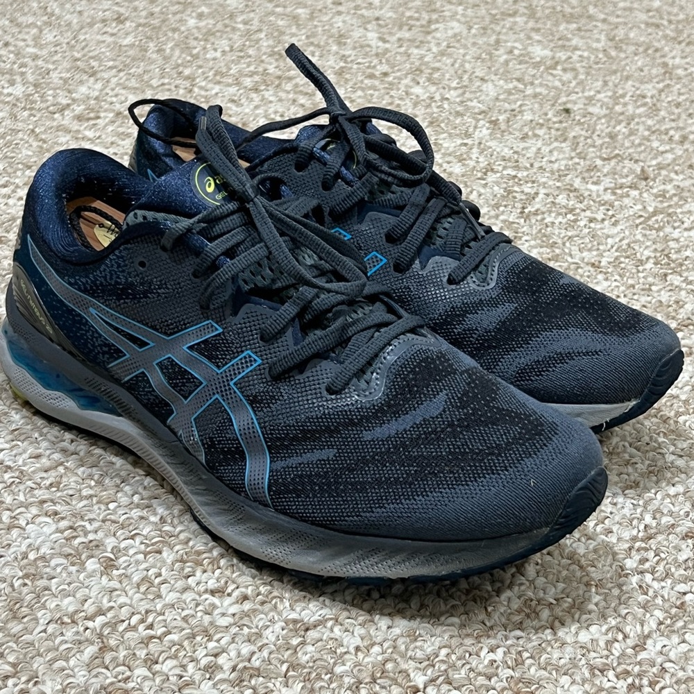 ASICS  GEL NIMBUS 23 Running Shoes Carrier Gray Blue Men’s Size 11.5 (#1011B006)